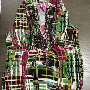 Multicolor V Cut Tank Top